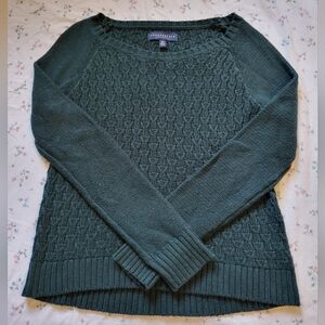 Aeropostale Dark Green Crew Neck Sweater